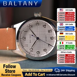 Baltany Automatic Watches Men Vintage Bublleback Case NH38 200M Waterproof Stainless Steel Sapphire Linnen Dress Wristwatch