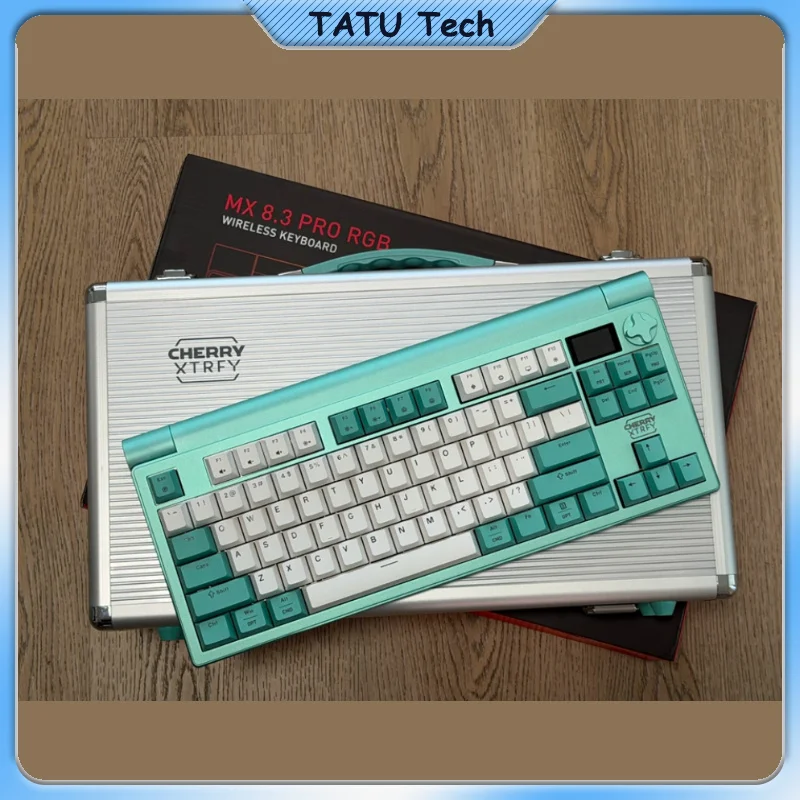 CHERRY XTRFY MX 8.3 PRO Macaron Mechanical Keyboard MX Lumina Switch Tri-Mode Wireless 80% TKL RGB Gaming Keypad With LCD Screen