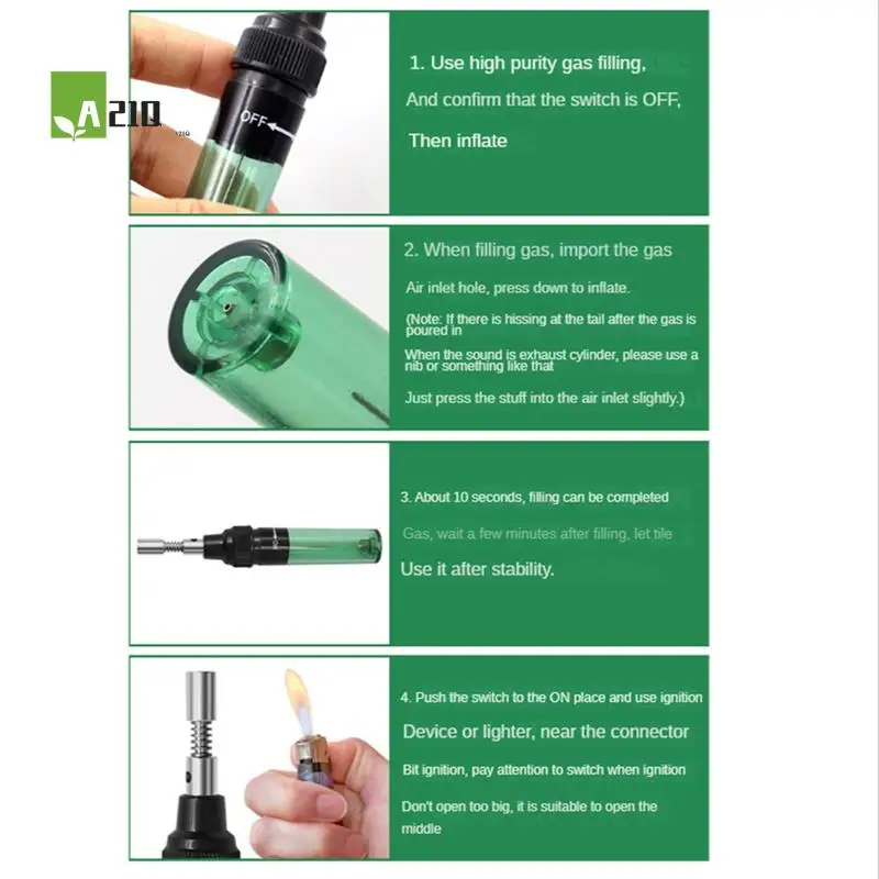 

A21Q -1300 ℃ Газовый паяльник по Цельсию, бутан 4 в 1, сварочная ручка, горелка, сварочный паяльный комплект A + B