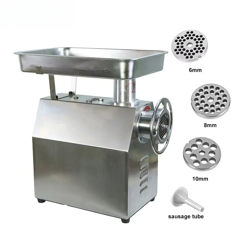 

Meat processing machinery Electric meat miners with grinding plates and sausage tubes