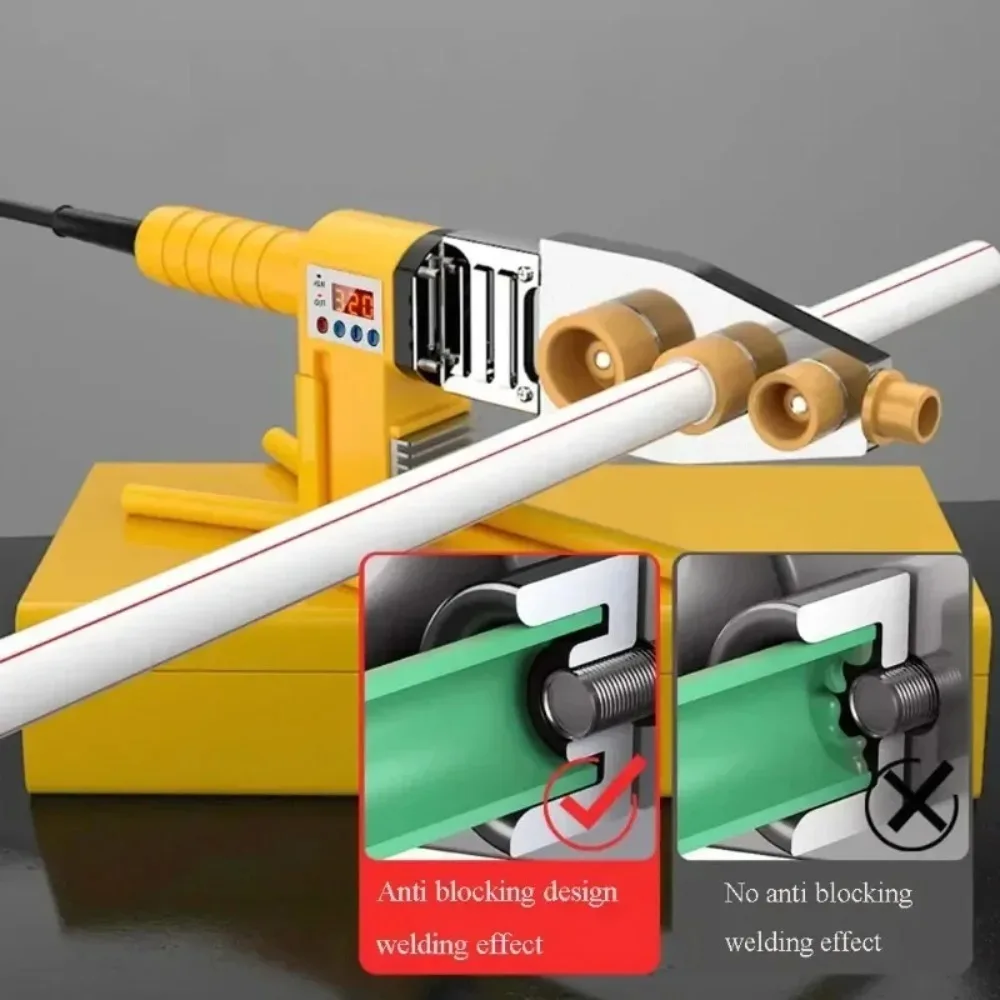 220V Water Pipe Hot Melt Machine PB/PP/PE/PPR High Power Strong Performance Plastic Welding Machine 20-63mm Professional Tools