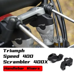 Motorcycle Handlebar Riser For Triumph Speed 400 Scrambler 400X 2024 Premium Pull-Back Handlebar Risers
