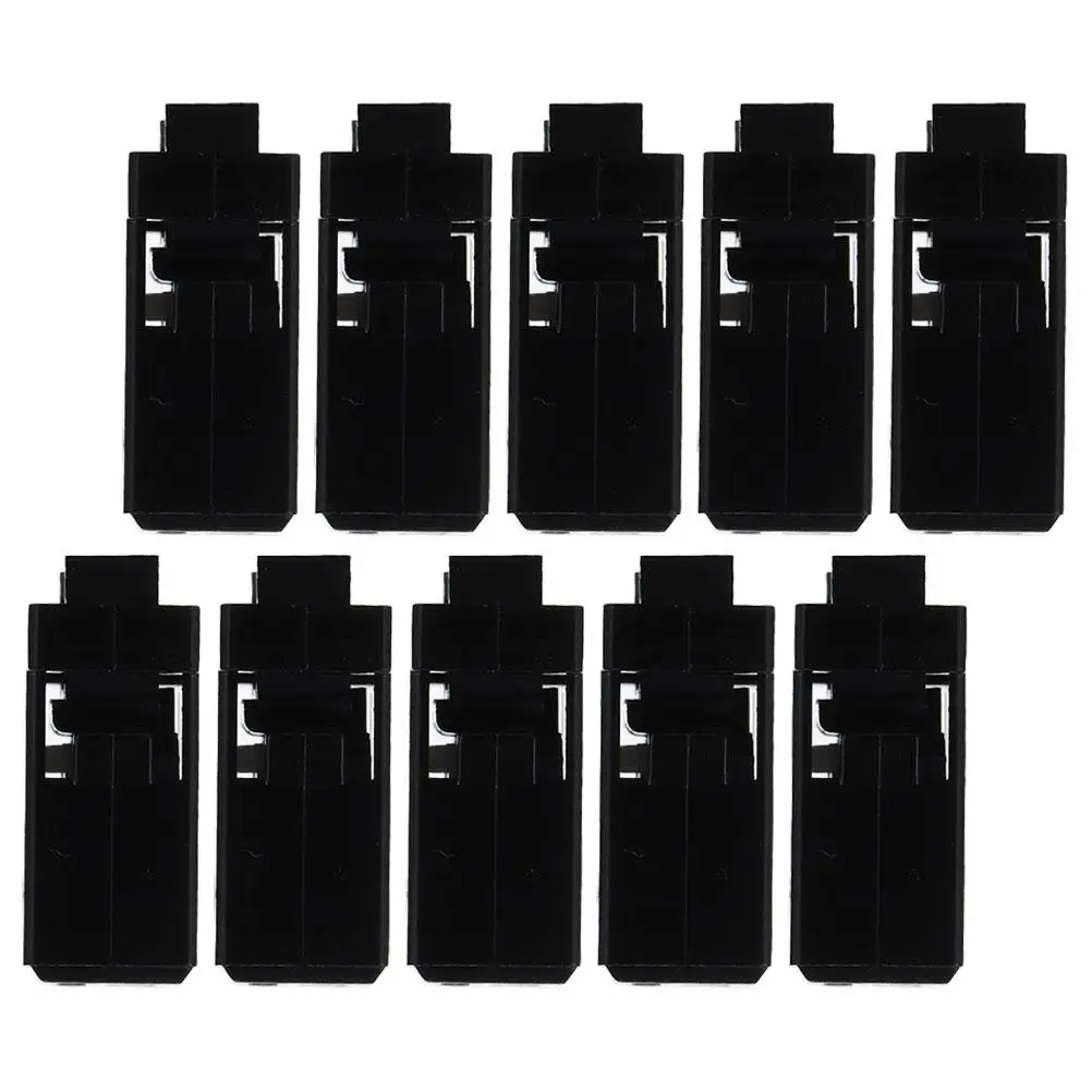 

Push- Lock Pressure Clamp Garbage Cans Self-locking Waste Bin Latch Black Plastic Office