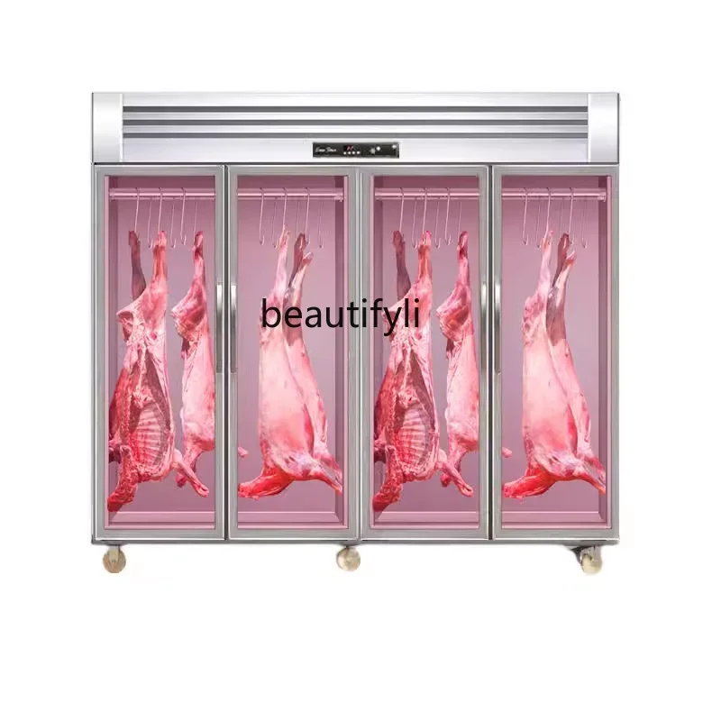 

A61 Commercial frozen and refrigerated fresh-keeping freezer hanging meat chilled meat cabinet vertical freezer acid discharge