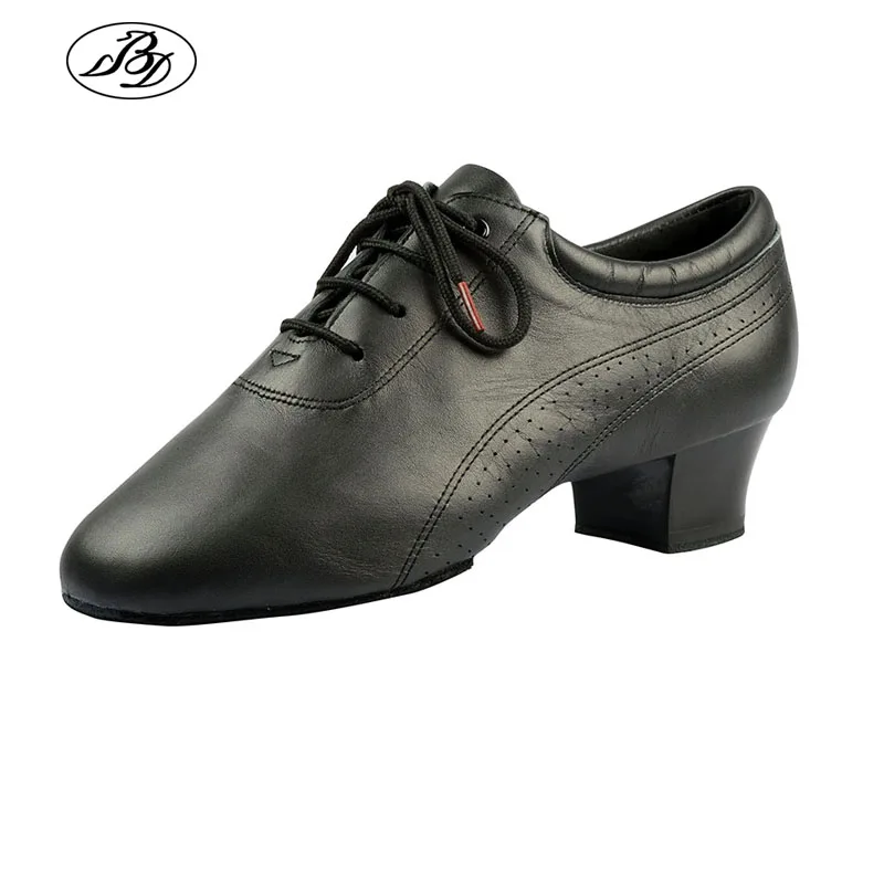 BD Dance Men scarpe da ballo latino 424 suola divisa in morbida pelle scarpe da ballo professionali con tacco elastico scarpe da ballo da sala