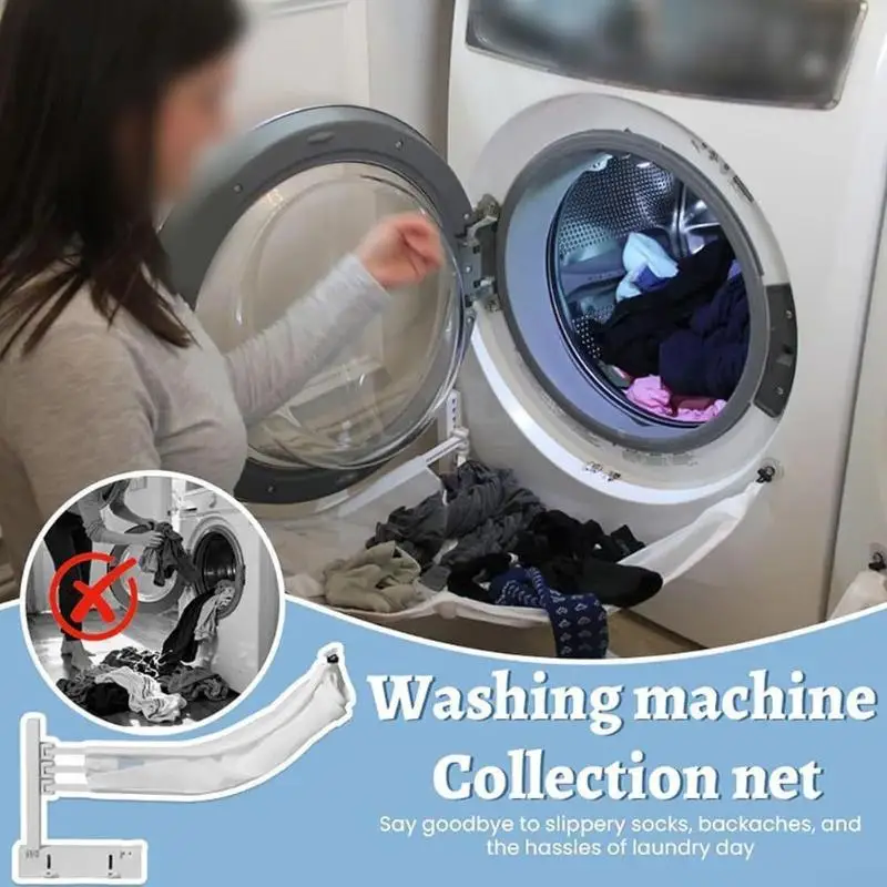 Front Load Washing Machine Clothes Catcher Net Foldable Washing Machine Collection Net Mesh Filter Bag For Home Laundry Cleaning
