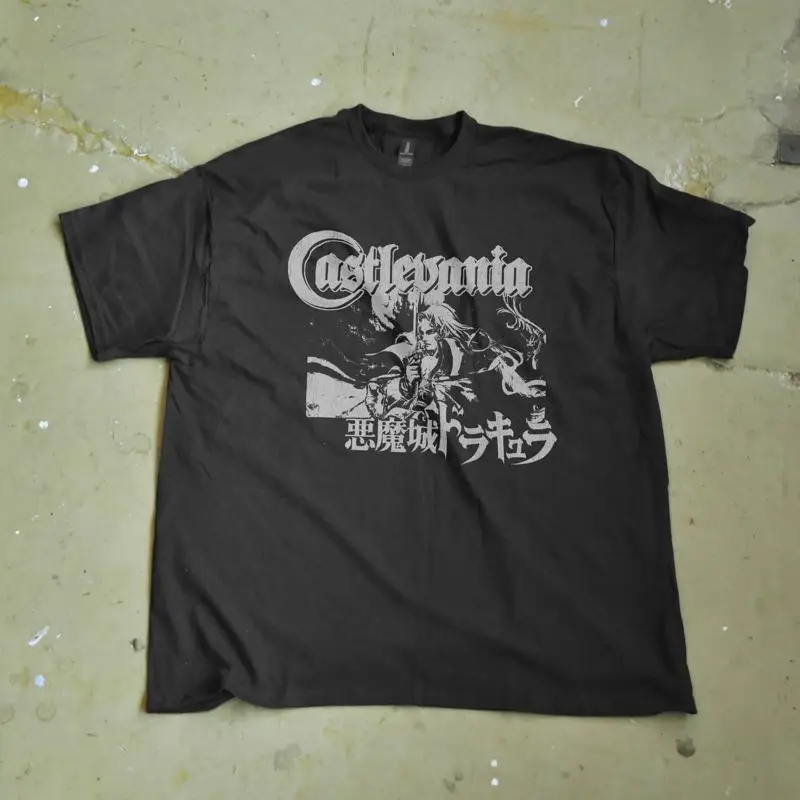 تي شيرت Castlevania Alucard بتصميم الجرونج القوطي لمصاصي الدماء #1