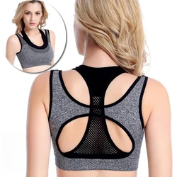 6 Colors Sports Bra Women Cross Hollow Back Gym Jogging Crop Top Female Tops Yoga Fitness Shockproof Vest Sport Bras for Women