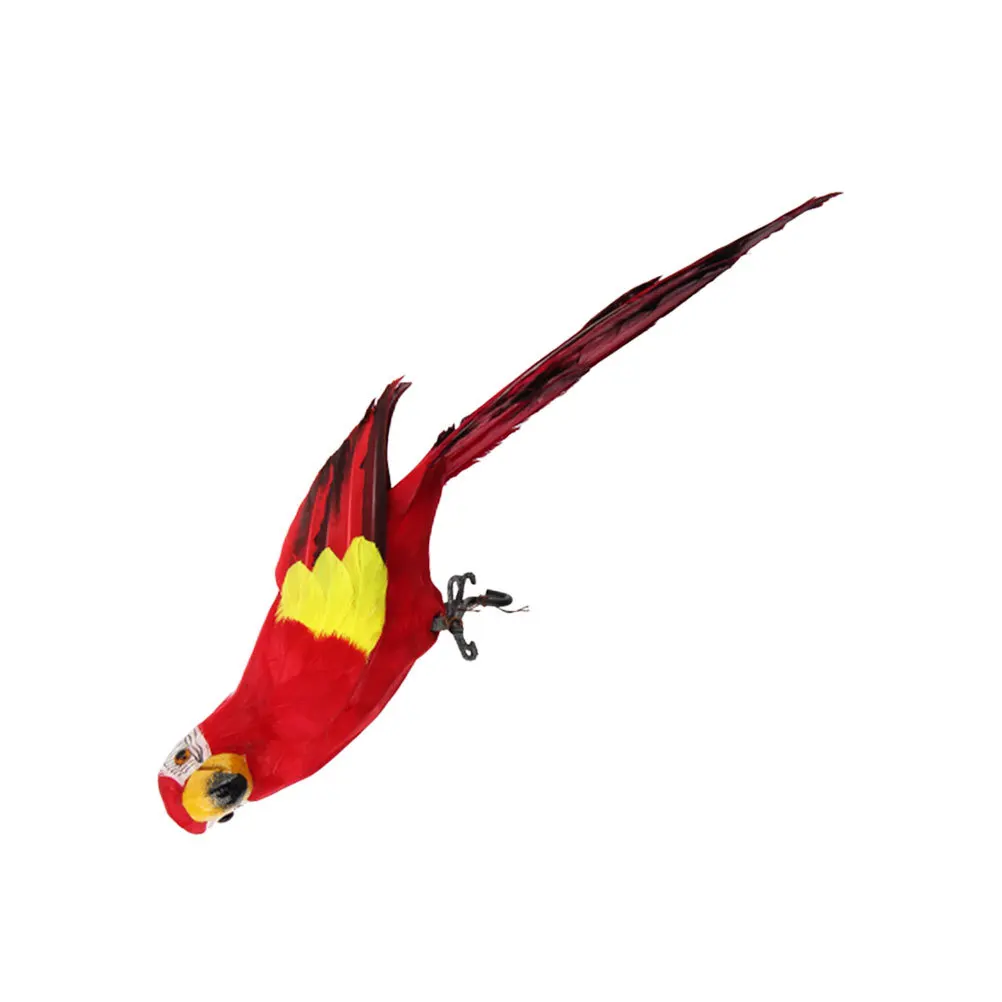 

Simulation Parrot 45Cm Red Artificial Bird Decorative Ornament For Home Office Garden Desk Decoration Craft Sculpture