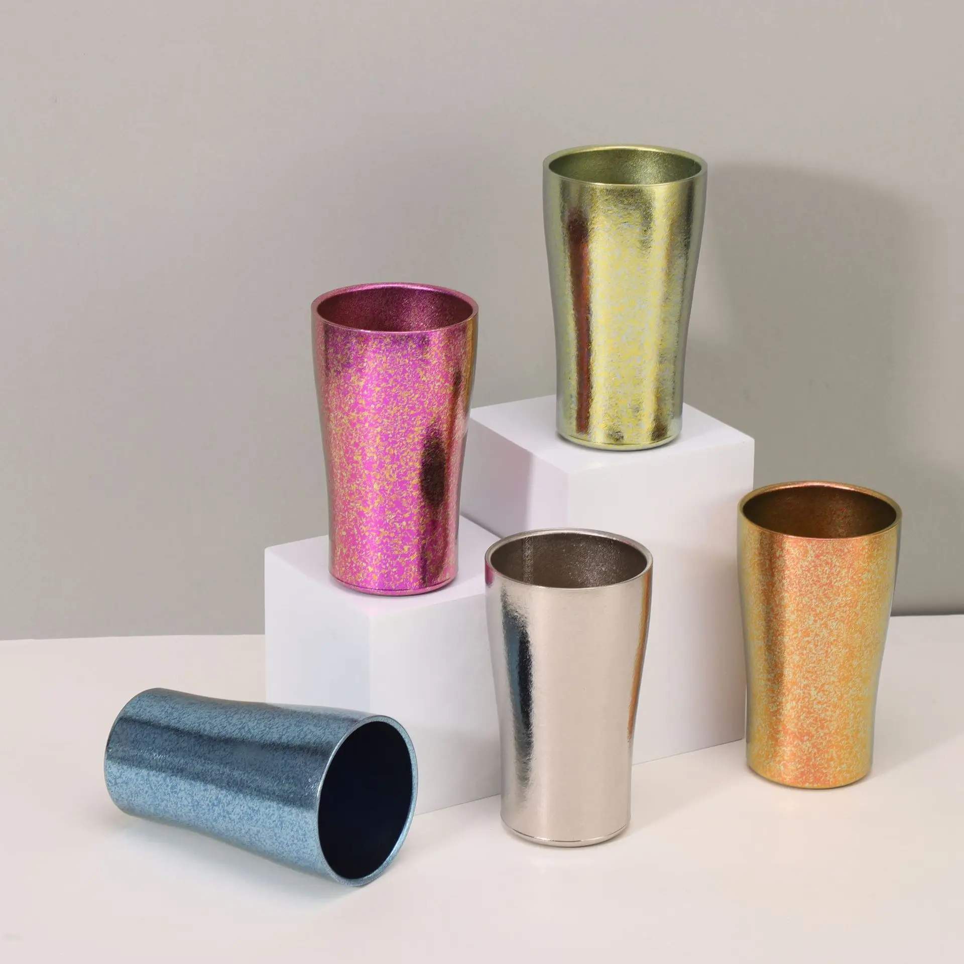 

Пивная кружка из чистого титана, 300 мл, двухслойная, теплоизоляция и защита от ожогов, портативная и легкая, чашка для воды для путешествий на открытом воздухе