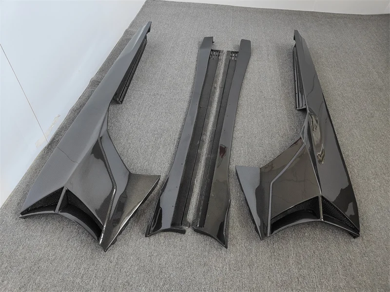 

Полностью боковая юбка из углеродного волокна, комплект из четырех предметов для Lamborghini Aventador LP700 LP750, улучшенный автомобильный бампер в стиле SVJ