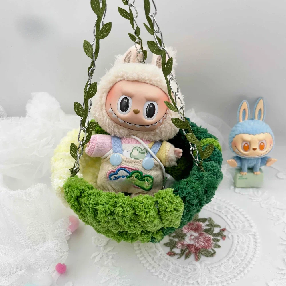 

Labubu Doll Hanging Bed Accessories Colorful Hammock Swing for Ropa Labubu15/17cm