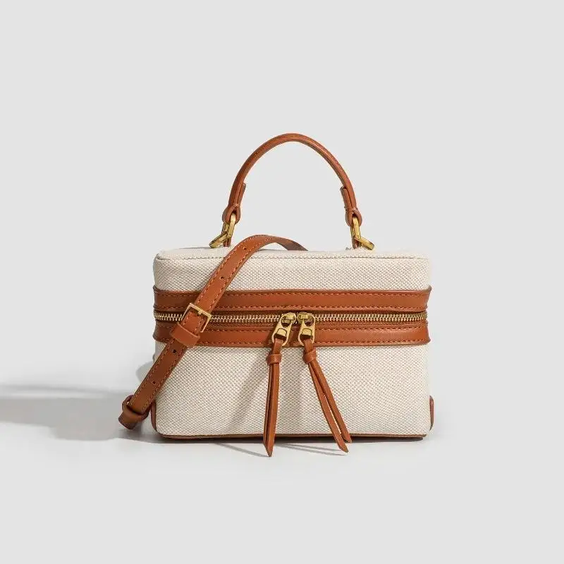 Mode Box Frauen Handtaschen Designer Dicke Leinwand Schulter Umhängetaschen Casual Frühling und sommer Kleine Geldbörsen 2025, bolso mujer