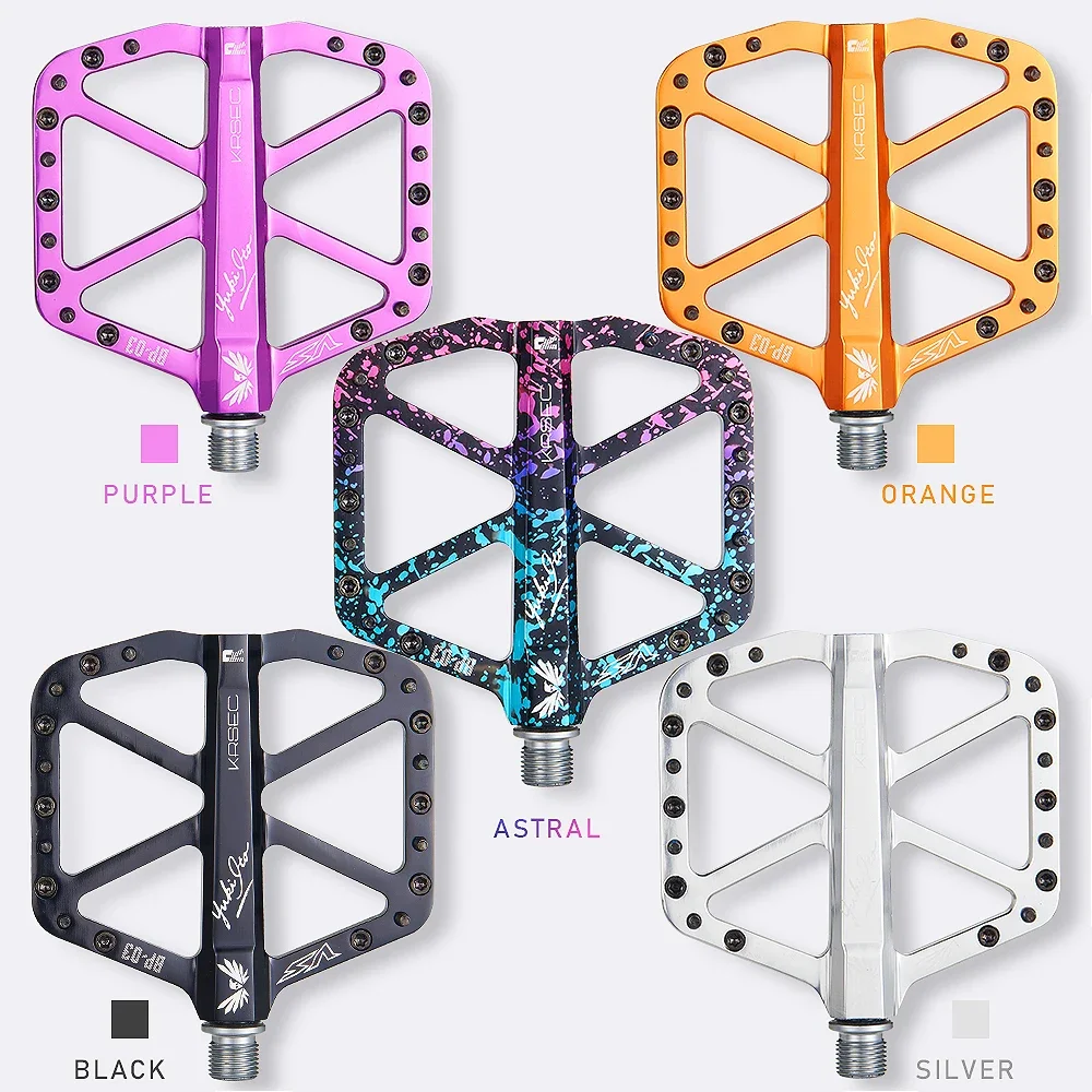 

Ultralight Aluminum Alloy Bicycle Pedals KRSEC VS 3 Bearing MTB Road Bike Pedal