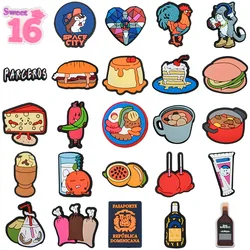 PVC Cartoon Shoe  Charms  Accessories Cute Cake Hamburger Shoe Decoration for Kids Party Favor Gifts