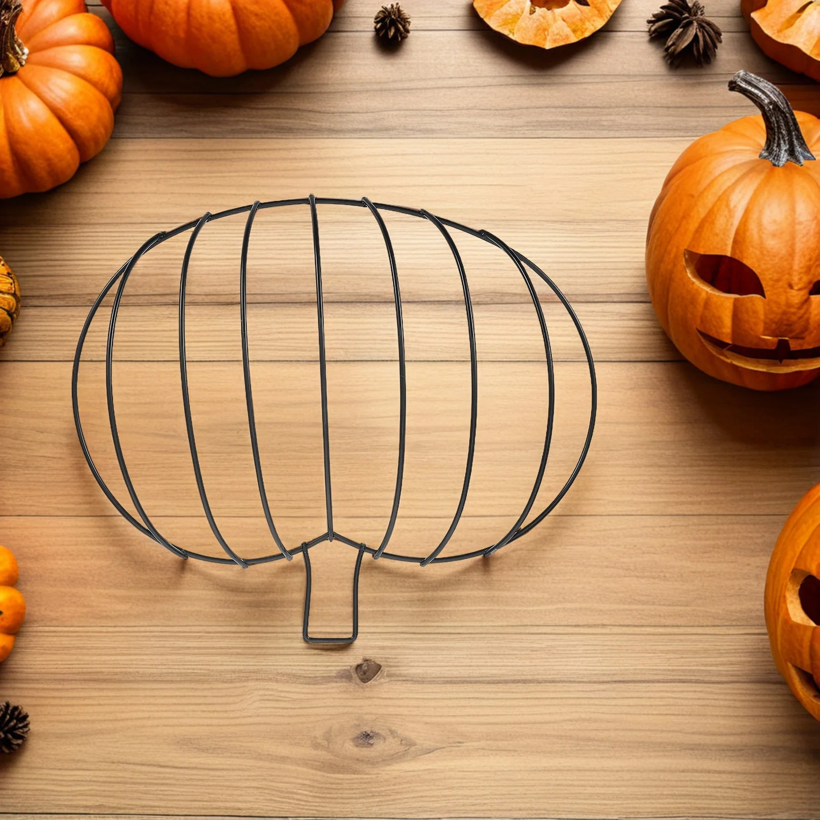 

3Pcs Pumpkin Metal Wreath Frame Unique Design Indoor Outdoor Use DIY Craft Autumn Home Decoration Sparkly Ornaments