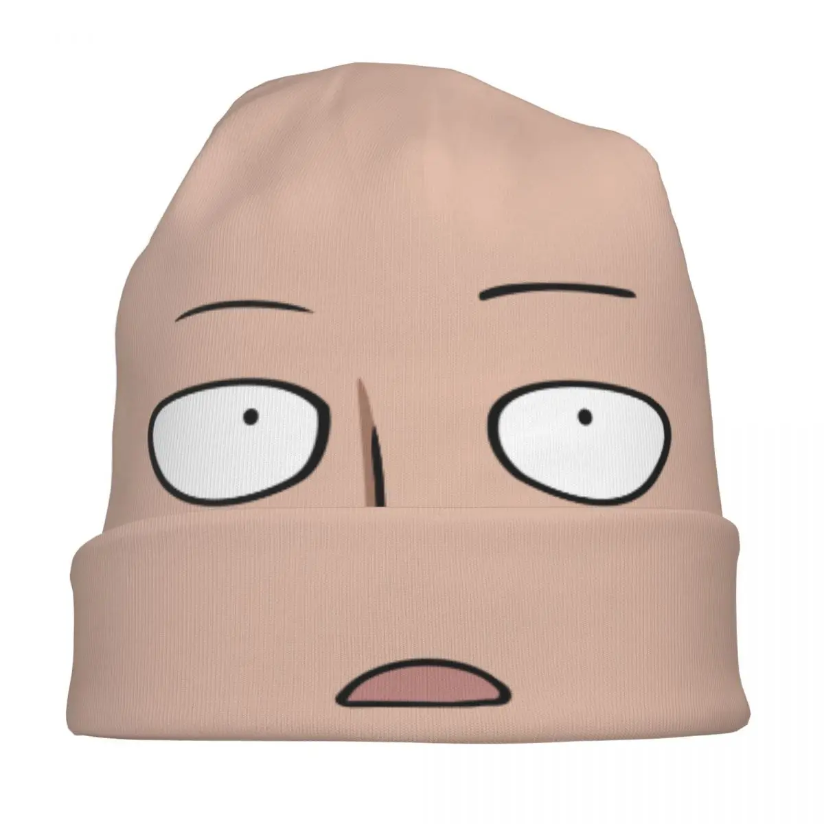 One Punch Man Saitama Bonnet Hat Hip Hop Outdoor Funny Face Skullies Beanies Hats Unisex Warm Thermal Elastic Cap