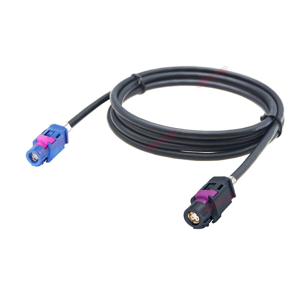 1PCS Car LVDS Video Line Wire Harness 4Pin HSD Black A to Blue C Female Straight/Right Angle 90° Jack 4-Core 535 BEVOTOP Cable