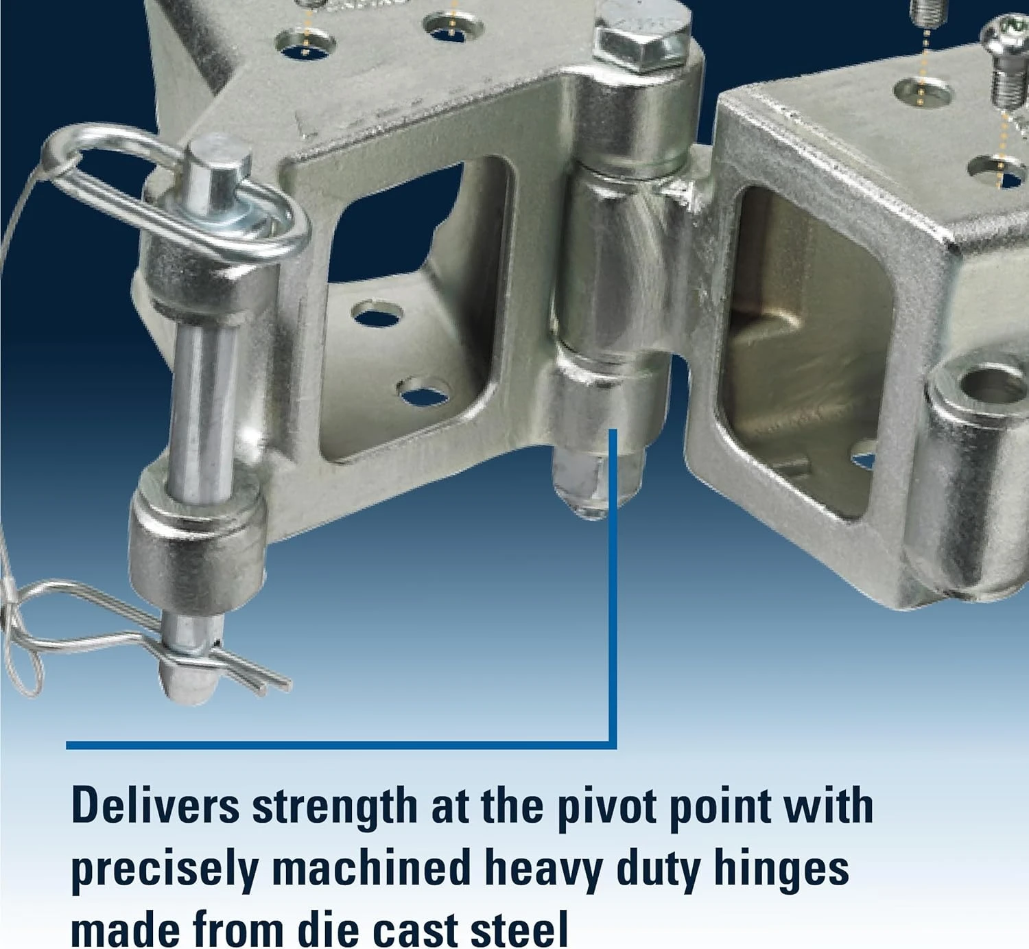 HDPB330101 Kit de dobradiças dobráveis, aparafusadas, 5.000 libras. Capacidade, 3 polegadas x 3 polegadas, prata, inclui todos os montagens