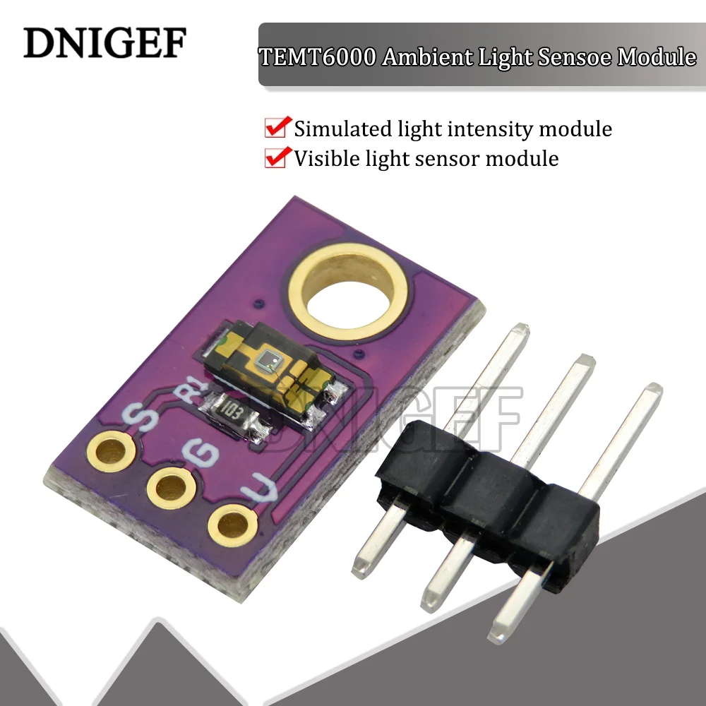 Capteur de lumière TEMT6000, capteur photosensible professionnel TEMT6000 pour Arduino, électronique intelligente, Test du Module d'intensité des rayons