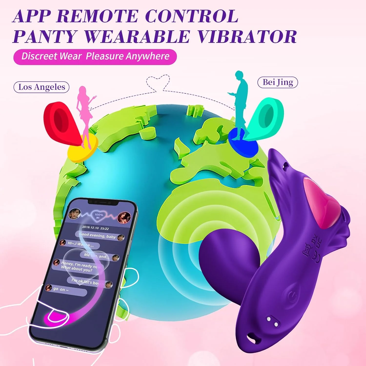 Vibratore senza fili Bluetooth G Spot per donne APP Mutandine wireless remote Massaggiatore vibrante per vagina Giocattoli sessuali per coppia