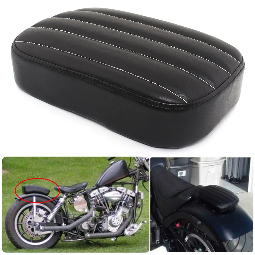 Motorcycle Black Suction Cup Rear Pillion Passenger Pad Seat For Harley Sportster 883 1200 48 Cruiser Chopper Bobber Universal