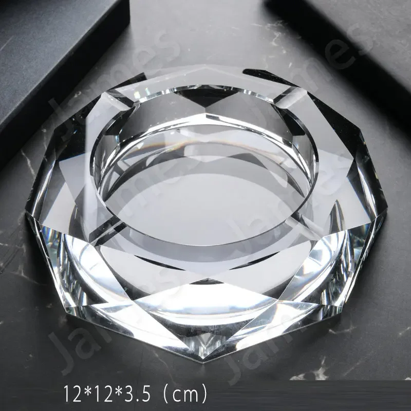 Creative Crystal Ashtray Simple Nordic Style Ashtrays Portable Ashtrays Desk Accessories Home Furnishing Decoration Car Ashtrays