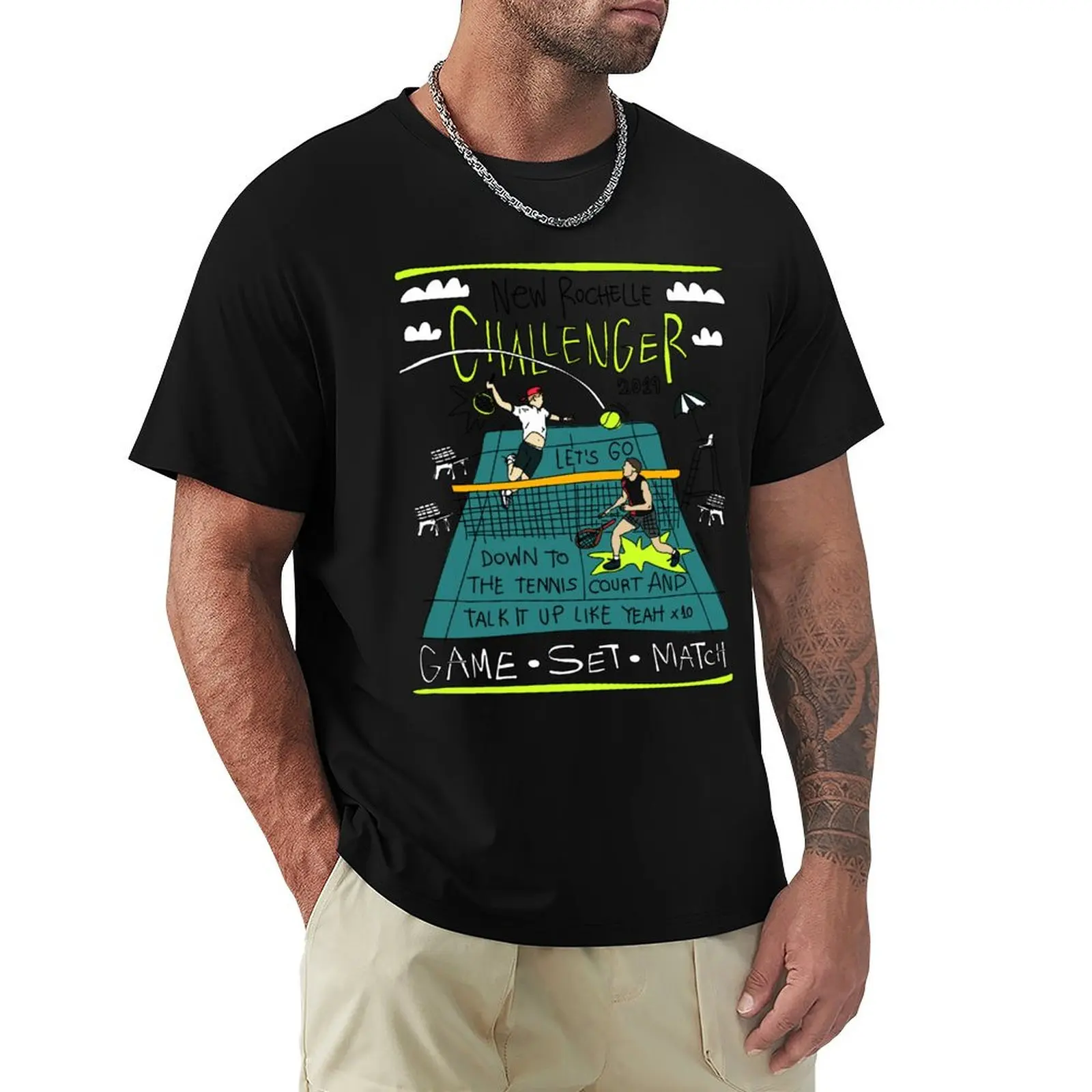 Challengers x Tennis Court T-Shirt Work Style Casual T-Shirt