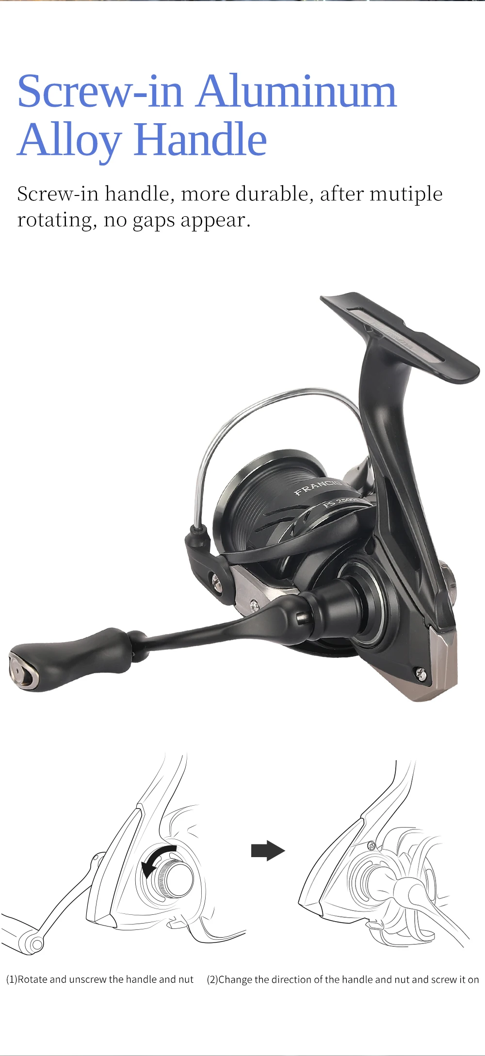 TSURINOYA Flache Spule Spinnrolle FRANCIS FS PRO 800S 1000 C2000S 2500S 3000M 4000M 158g Salzwasser Angelrolle Karpfenrad – Detail 24