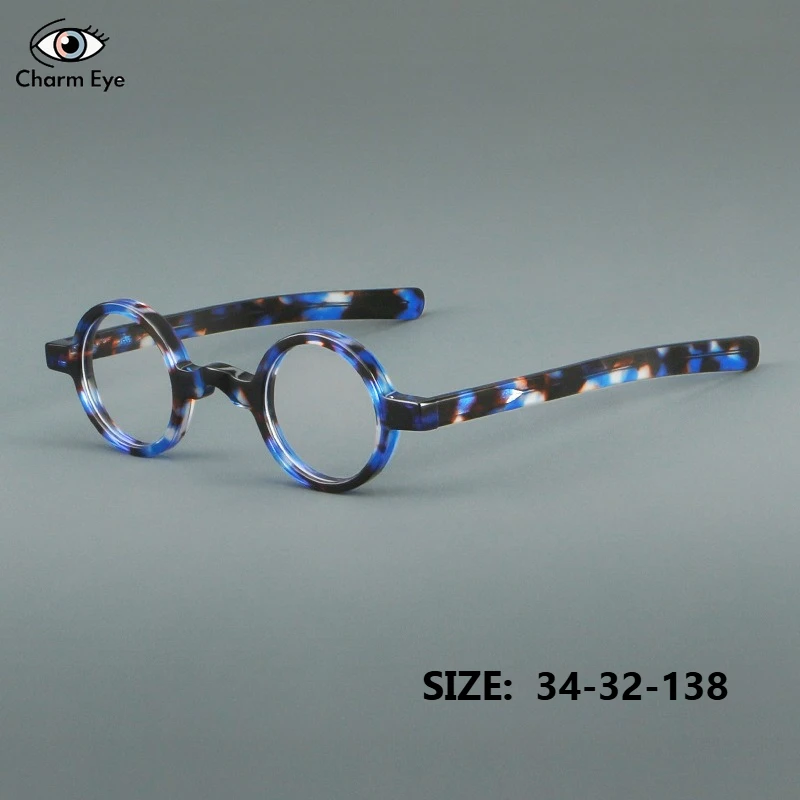 

2025 New Acetate Circular Eyelass Frame Small Face Women Retro Fashion High-end Men Myopia Presbyopia Anti Blue Light Glasses
