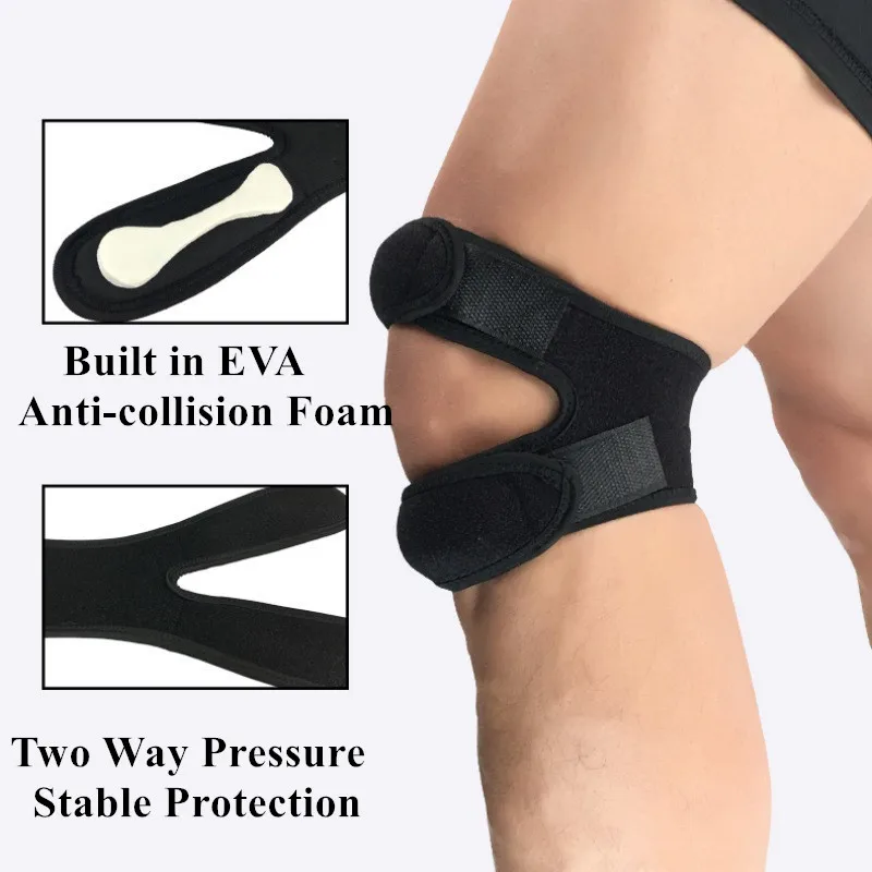 1Pc Sports Knee Support Patella Belt Bandage Tape Sport Strap Knee Pads Protector Band Soccer Basketball Single Sport Knee Brace