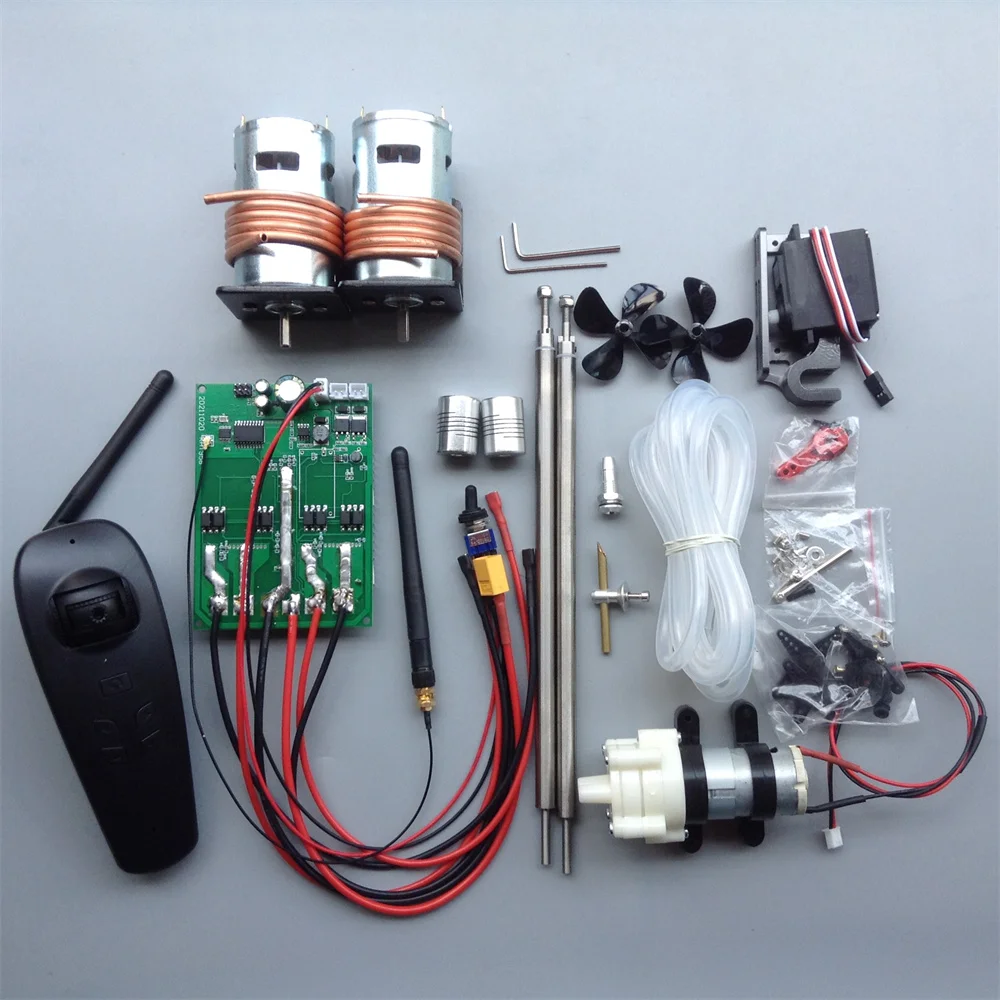 12V 795 Motor Differential Turning Fishing Boat Tripping Gear 6 Channels Remote Control 500 M