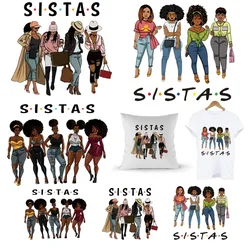 Transfer Patches Black Girl Iron on Decals Heat Stickers for T-Shirt Design Washable Patches for Hoodie Jackets Backpacks Pillow
