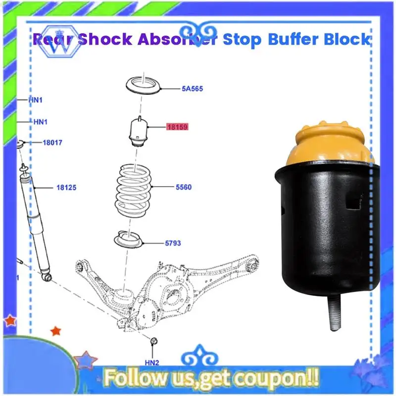 

M46K-Car Rear Shock Absorption Stop Buffer Block 7T4Z-18159-AA For Ford Edge LINCOLN MKX 2007-2015 Absorber Buffer 7T4Z18159A