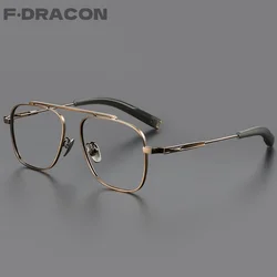 Titanium Double Beam Men's Glasses Frame Fashion Light Luxury Women's Glasses Frame Retro Optical Prescription Glasses Fram 105