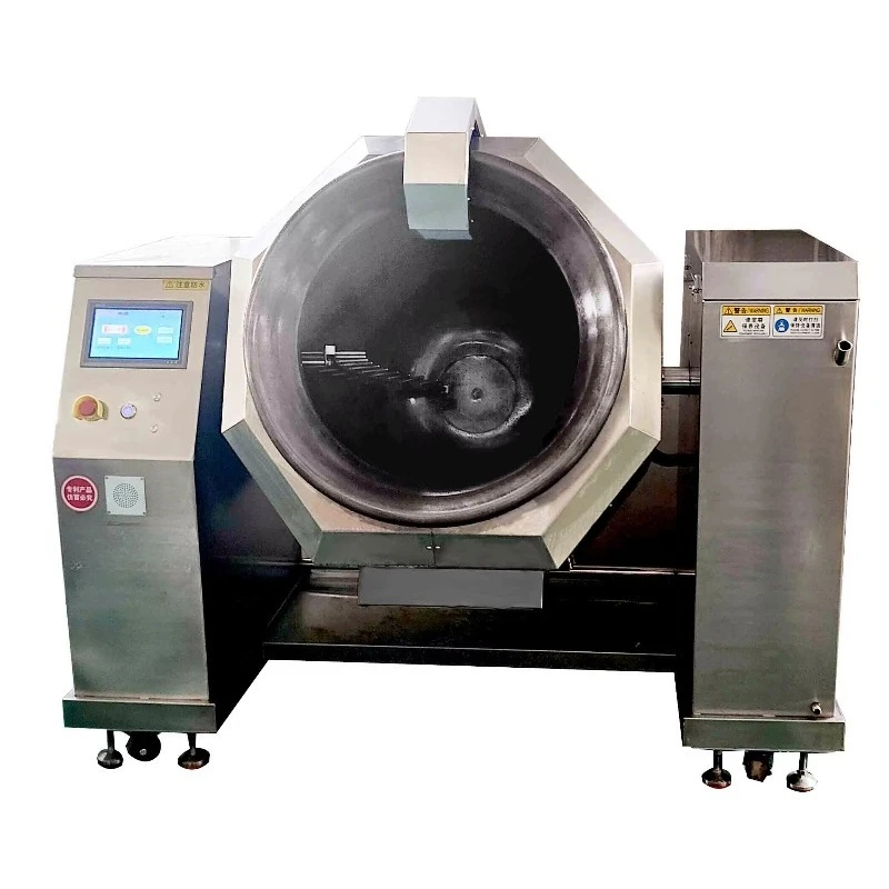 Industrial Electromagnetic Heating Stir Fry Equipment Chinese Cooking Machine for Food Factory Pre Cooked Meal Custom