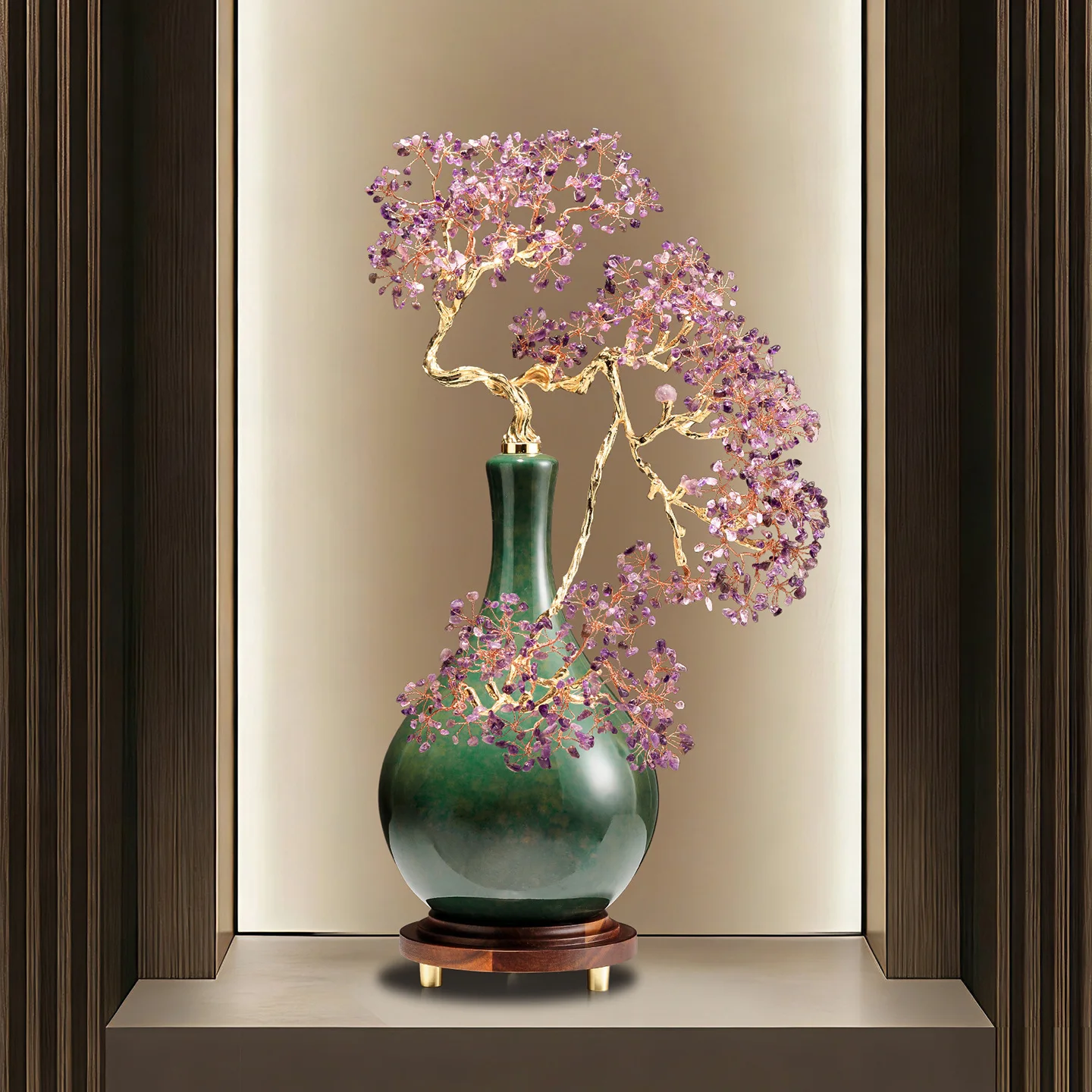 

X-21 amethyst purple gas Donglai high-end high-grade ornament vase high-end entrance decoration