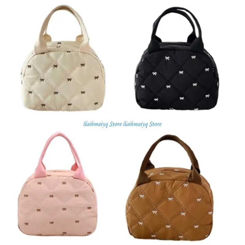 

573B Cosmetic Bag Large Capacity Toiletry Bag Makeup Bag Skincare Storage Bag Lovely Bows Wash Bag for Women and Girls