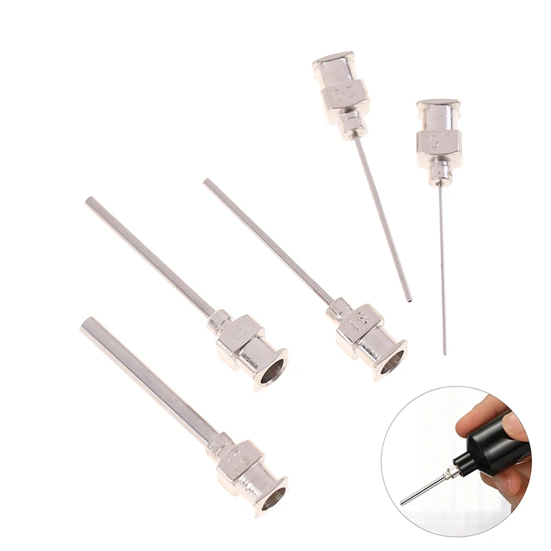 12g + 16g + 18g + 20g + 25g 5 stücke Edelstahl Nadel stumpfe Spitze Spritzen spender Nadeln Abgabe Kleber Zubehör und Zubehör