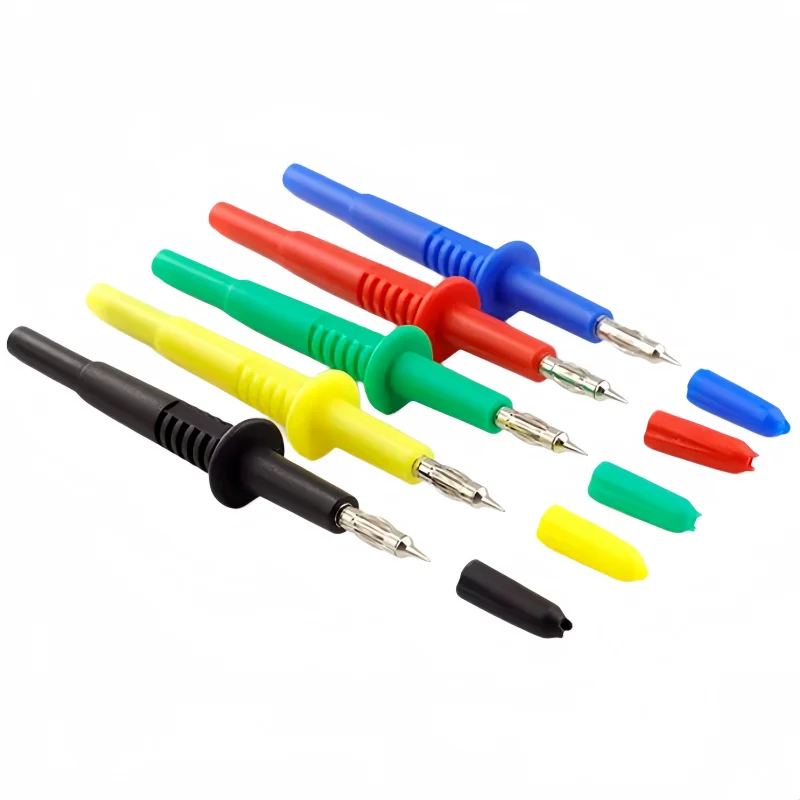 4.0mm Instrument and meter test probe nickel-plated banana socket, lantern head sharp needle, high voltage resistant