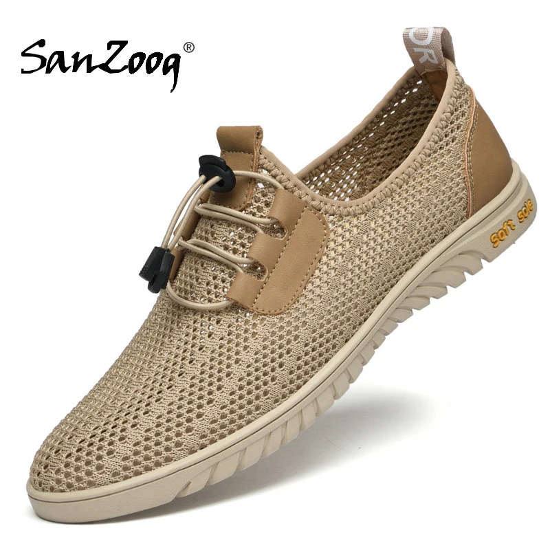 

Summer Mesh Men Shoes Casual Breathable Outdoor Slip On Shoes Dropshipping