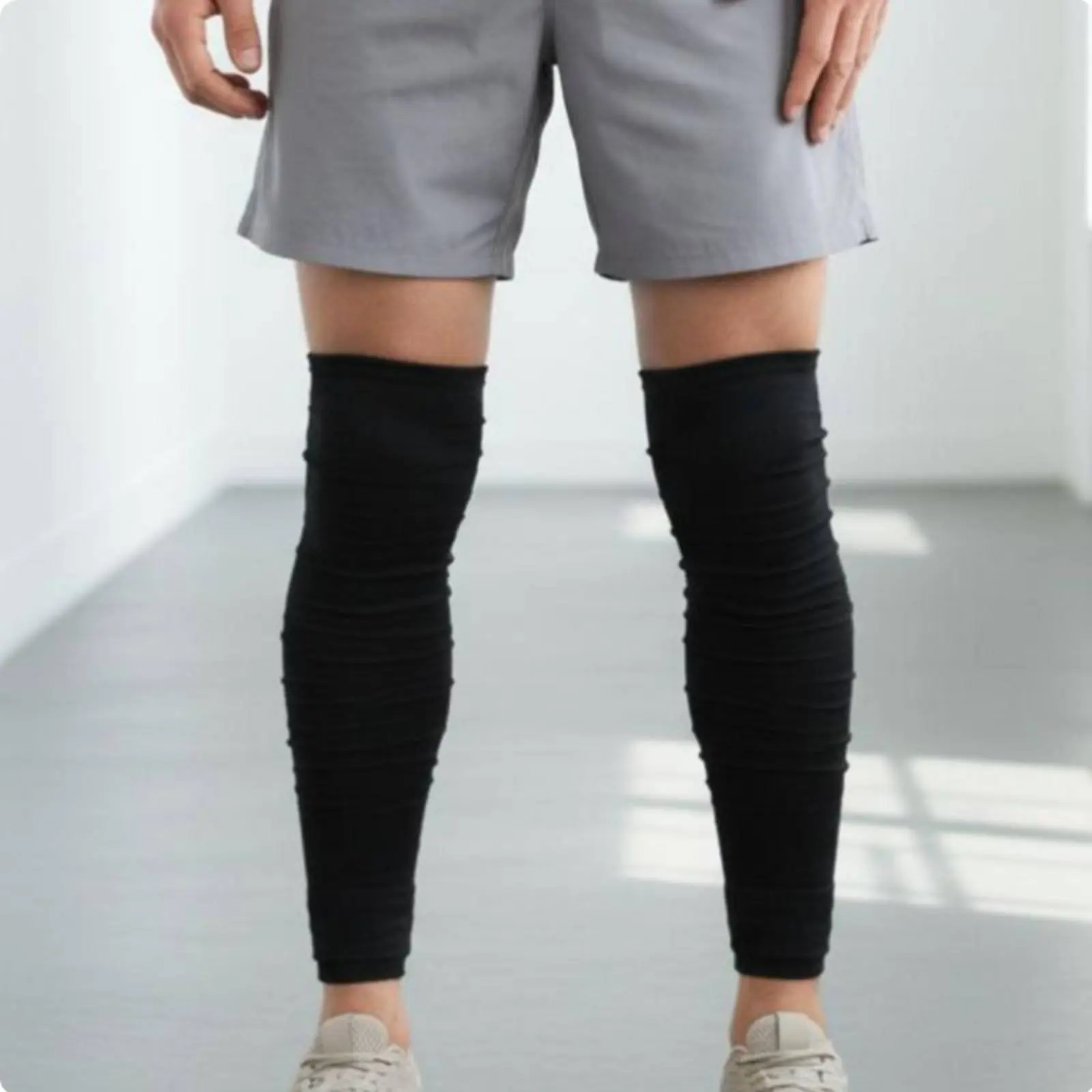 

Extended Long Stacked Leg Sleeves Moisture-Wicking Extended Long Sport Calf Sleeve Scrunch Tackle Sock Sleeve High Elasticity