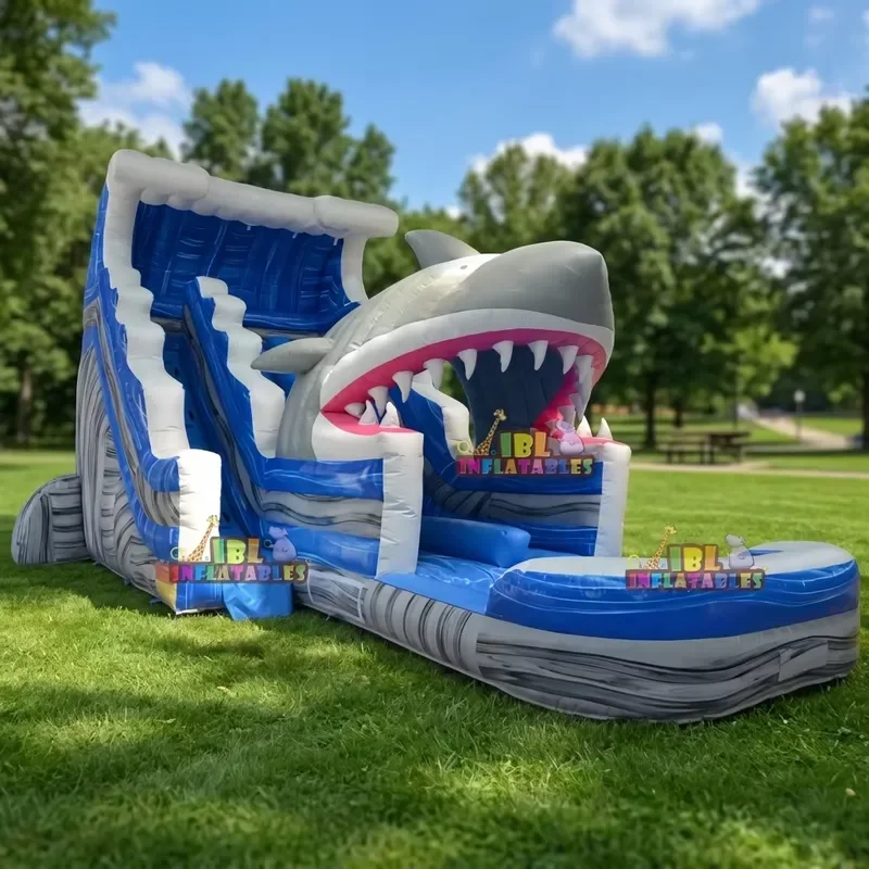 Wholesale Custom Shark Inflatable Water Slide Inflatable Wet Slide with CE Inflatables for Kids Backyard Play Outdoor Events