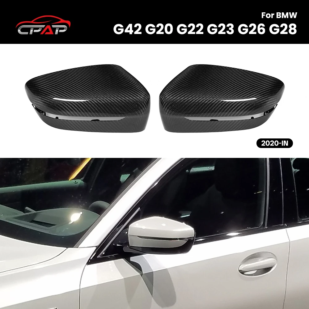 

For BMW G42 G20 G22 G23 G26 G28 OEM Style Real Dry Carbon Fiber Exterior Side Door Rearview Cover Mirror Caps 2020-IN