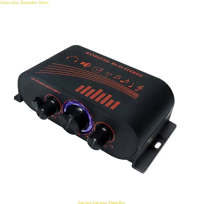 

Mini HiFi Power Amp, 12VDC, for Speaker PC Car 20Hz-20KHz Rate Frequency