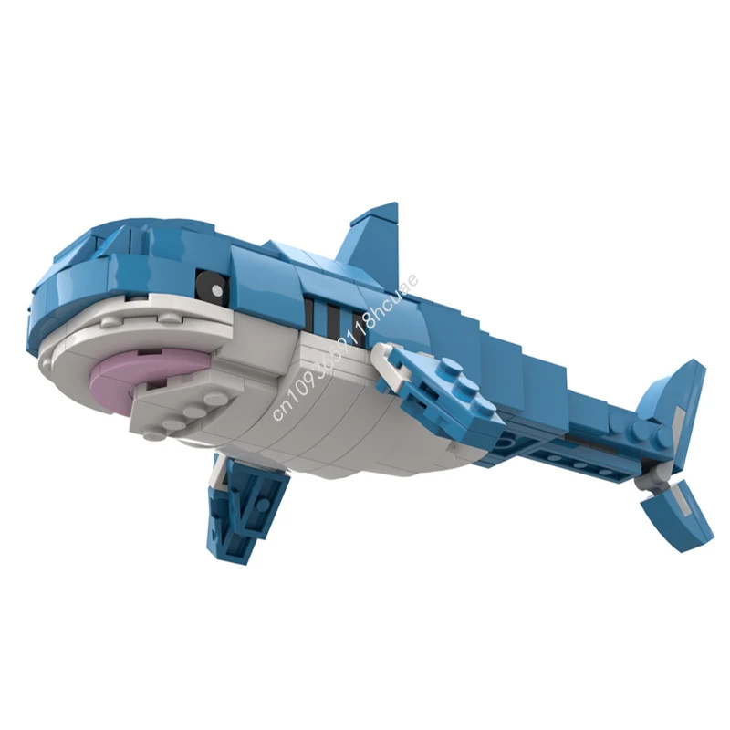 

215pcs MOC Ikea Shark Blåhaj nan Model Building blocks idea Assemble Kids creative Birthday toys Christmas gifts
