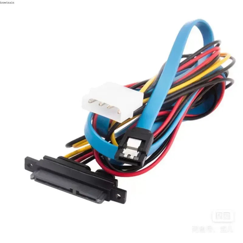 for Hard Disk Optical Drive Integrated Data Cable Desktop Computer Power Supply 4 Pin IDE to SATA Adapter Power Cable 7+15P