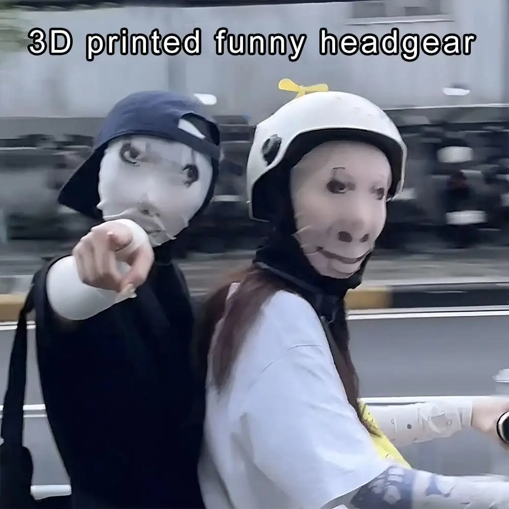 جديد ثلاثية الأبعاد مطبوعة كاني قناع دريك شبكة مطاطية قناع الوجه الكامل للجنسين تأثيري أغطية الرأس حفلة محاكاة بالاكلافا قبعة القبعات