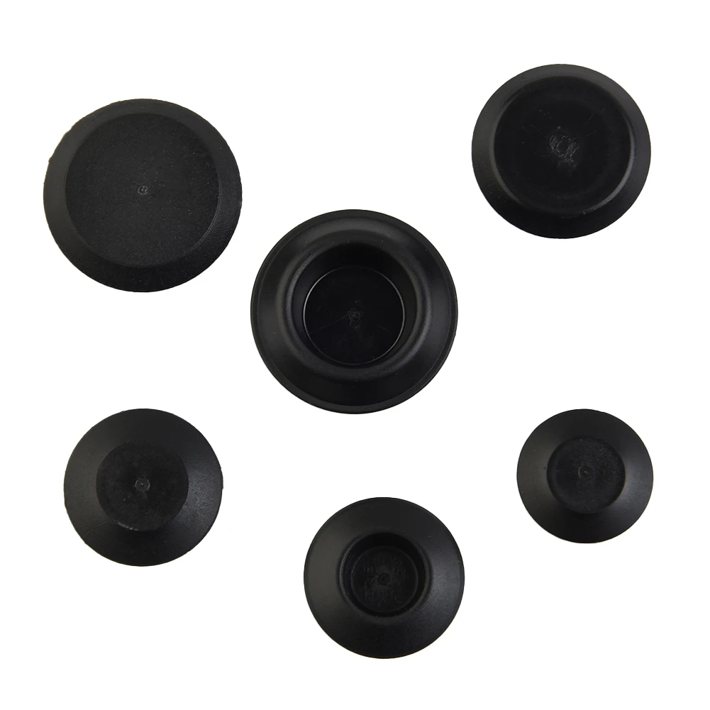 60 Piece Flush Mount Black- Plastic Hole Plug Assortment Auto Sheet Metal- Plastic Hole Plugs Kit Flush Types Auto Fastener