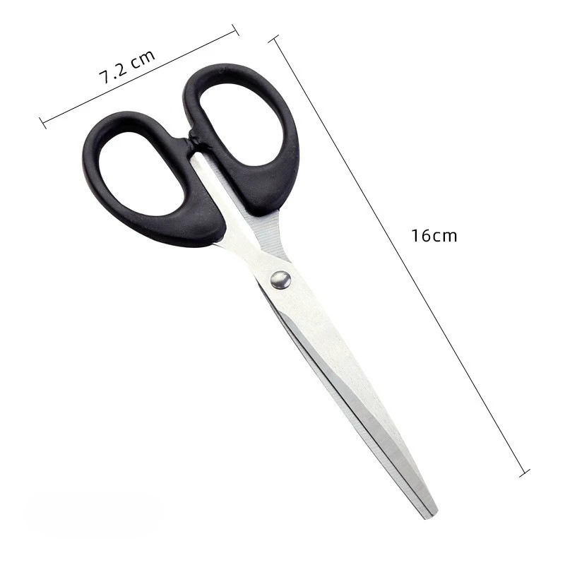 Ciseaux de bureau noirs, grands ciseaux artisanaux épais pour le bureau, les étudiants et les projets faits à la main
